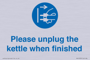 Please unplug the kettle when finished